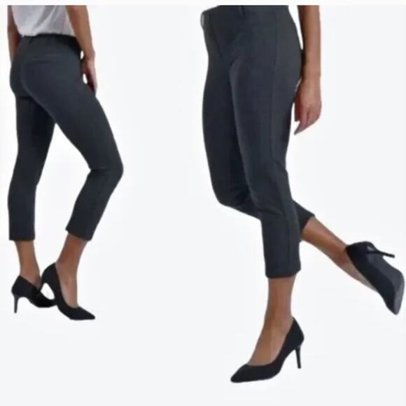 Betabrand Crop Dress Yoga Charcoal Gray Stretch Workwear Pant Size XL - Picture 1 of 8